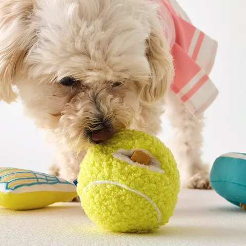 TENNIS BALL TREAT HIDE TOY FOR CATS OR DOGS