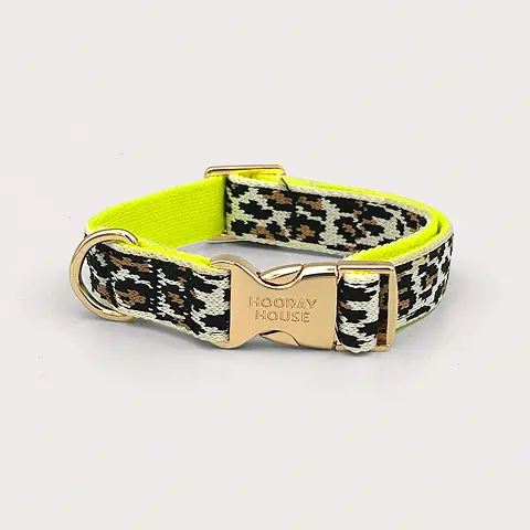 Leopard Knit Dog Collar